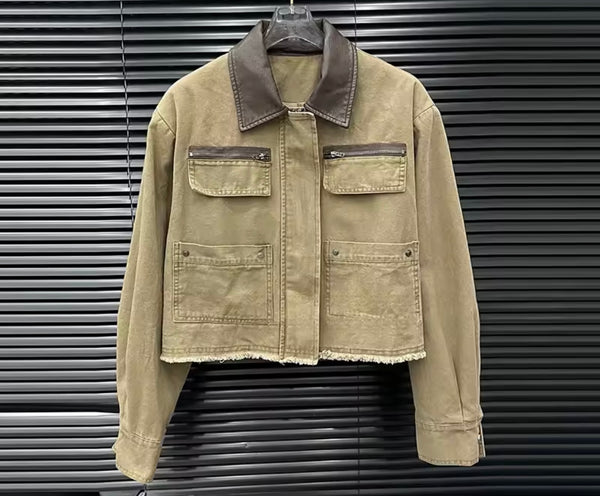 Women Fashion Jacket Belted Two Piece Pleated Skirt Set