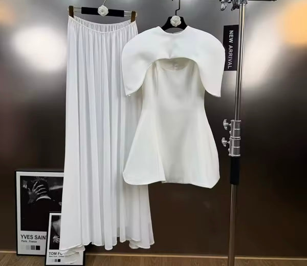Women Fashion Shawl Dress Three Piece Set