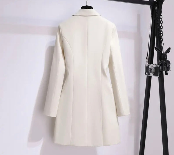 Women Fashion Pleated Trench Jacket