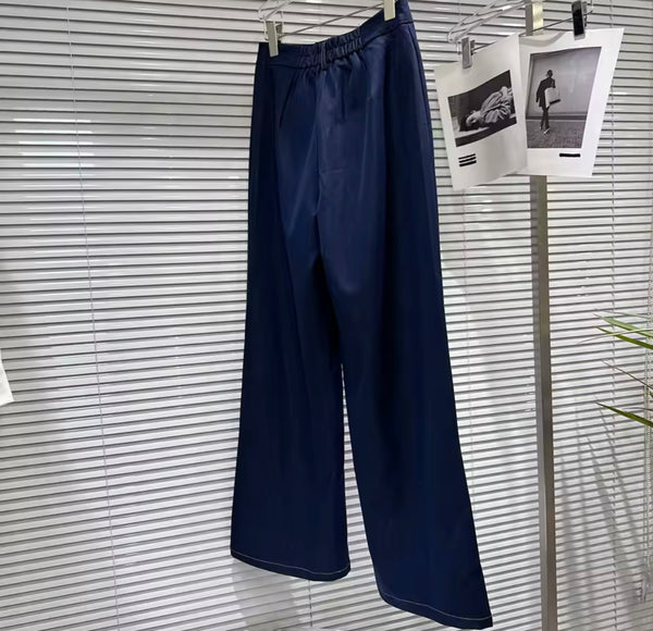 Women White Collar Button Up Full Sleeve Two Piece Denim Pant Set