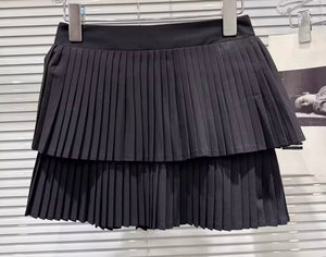 Women Sexy Fashion Solid Color Pleated Skirt
