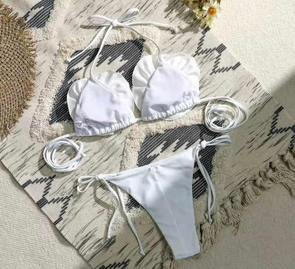 Women Sexy Floral Halter Bikini Swimsuit