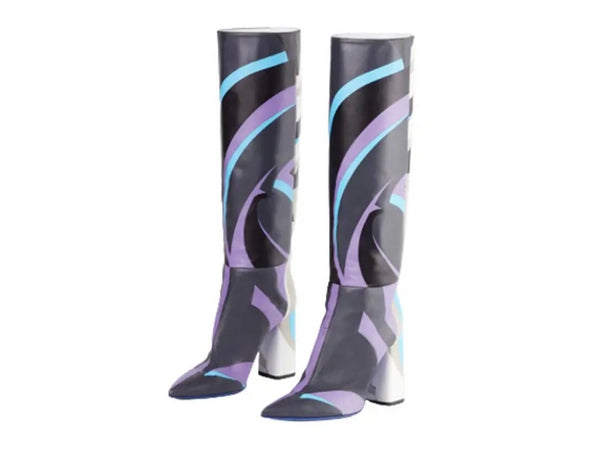 Women Fashion Multicolored Faux Leather Knee High Boots