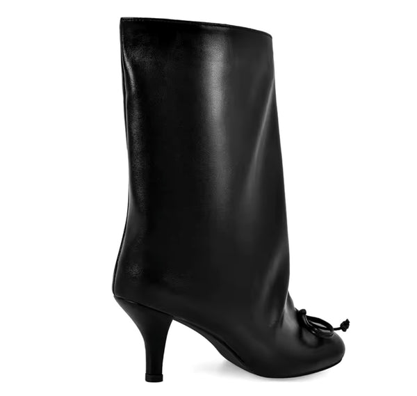 Women Fashion Round Toe Bow Ankle Boots
