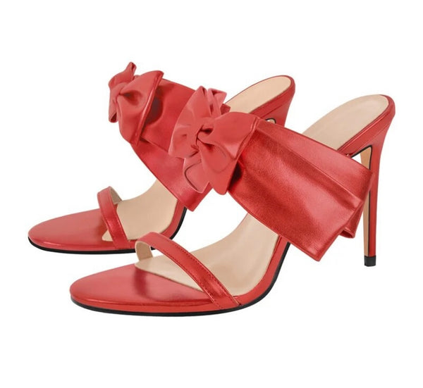 Women Fashion Bow Open Toe High Heel Sandals