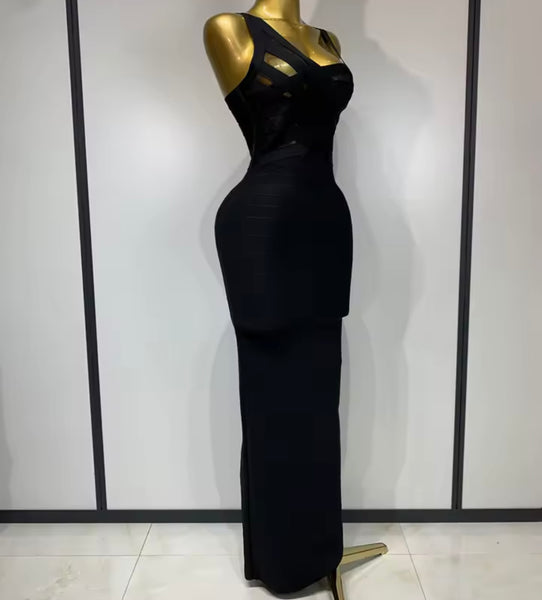 Women Sexy Sleeveless Bandage Maxi Dress