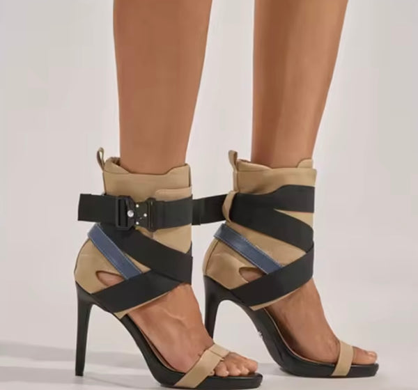 Women Fashion Open Toe Ankle Strap Sandals