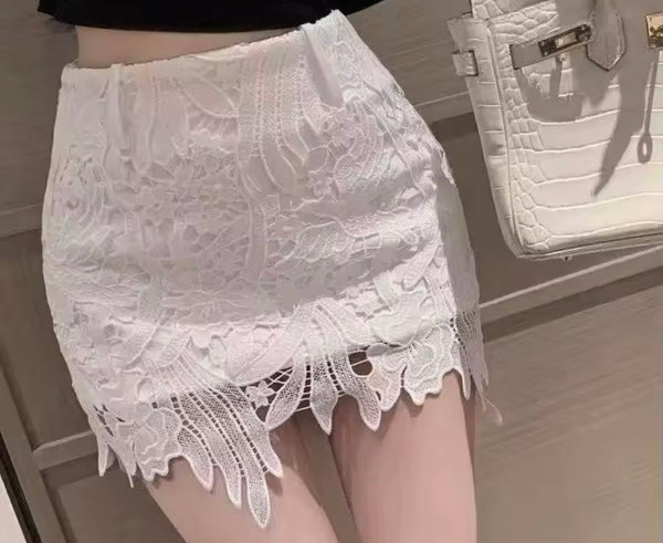 Women Sexy Fashion Floral Lace Skirt
