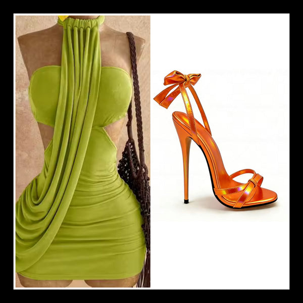 Women Sexy Halter Sleeveless Ruched Short Dress
