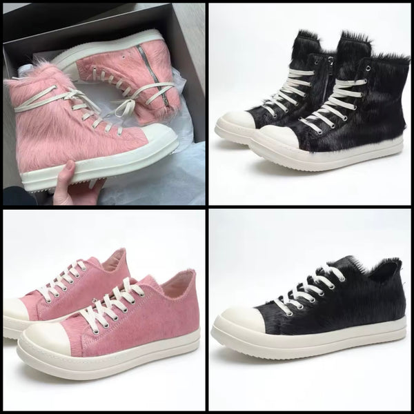 Women Fashion Mohair Lace Up Ankle/Low Sneakers