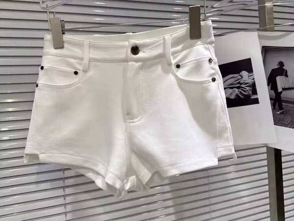 Women Fashion Belted Short Sleeve Crop Two Piece Short Set