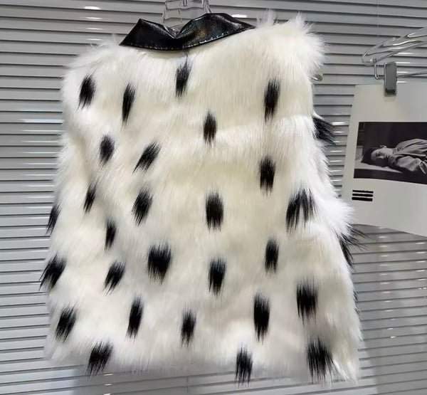 Women Fashion Faux Fur Sleeveless Vest Jacket