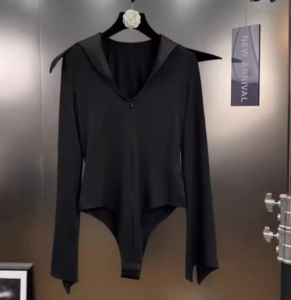 Women Black Full Sleeve Fashion Two Piece PU Skirt Set