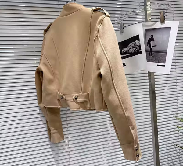 Women Fashion Double Breasted Vintage Jacket