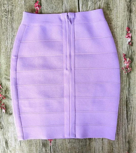 Women Sexy Fashion Lavender Bandage Skirt