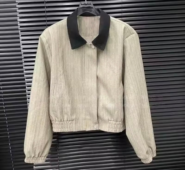 Women Fashion Jacket Two Piece Ruffle Pleated Skirt Set