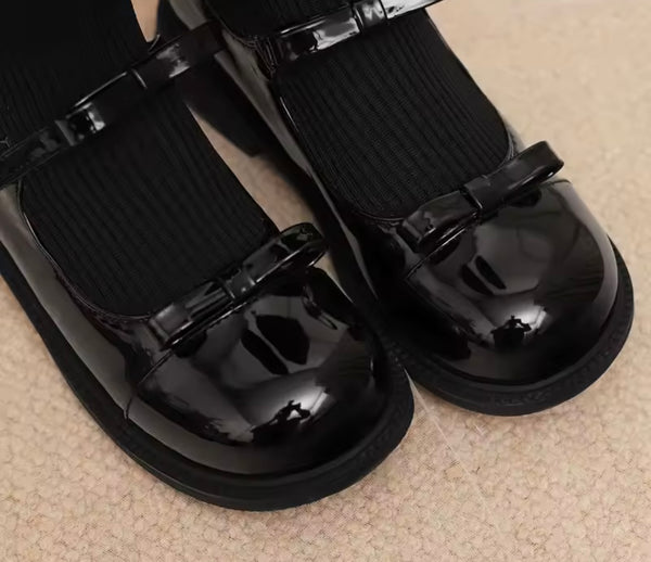 Women Fashion Black Bow Sock Flat Ankle/Mid Calf Boots