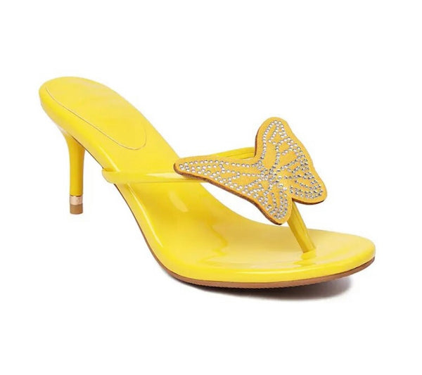 Women Fashion Open Toe Slide On Butterfly Sandals