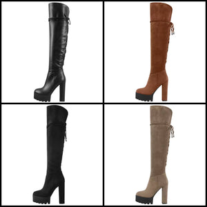 Women Fashion Platform High Heel Over The Knee Boots