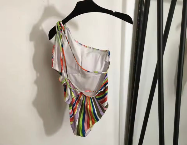 Women Sexy Fashion Multicolored Swimsuit Scarf Set