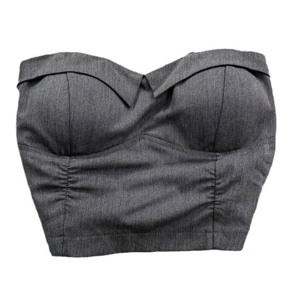 Women Sexy Fashion Strapless Crop Top