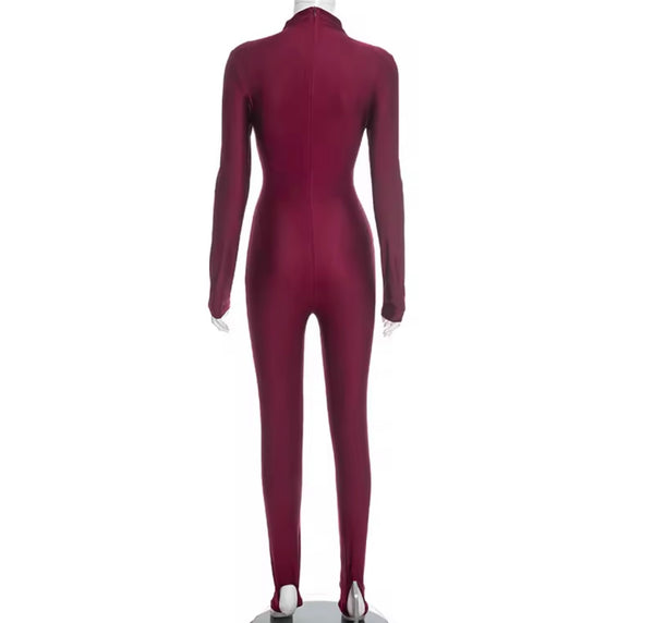 Women Turtleneck Full Sleeve Fashion Jumpsuit