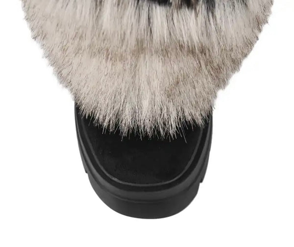 Women Fashion Pointed/Round Toe Faux Fur Boots