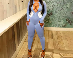 Women Zip Up Full Sleeve Fashion Tracksuit Two Piece Pant Set