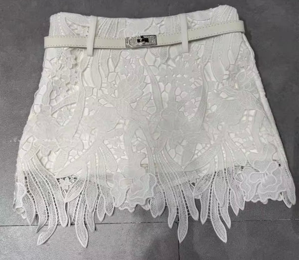 Women Sexy Fashion Floral Lace Skirt
