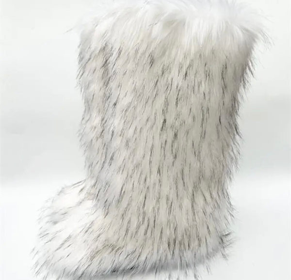 Women Faux Fur Fashion Mid-Calf Boots