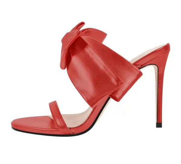 Women Fashion Bow Open Toe High Heel Sandals