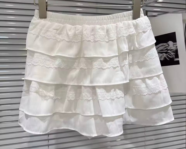 Women Collar Button Up Sleeveless Blazer Two Piece Ruffle Skirt Set