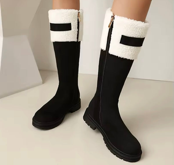 Women Wool Suede Fashion Ankle/Mid Calf Flat Boots