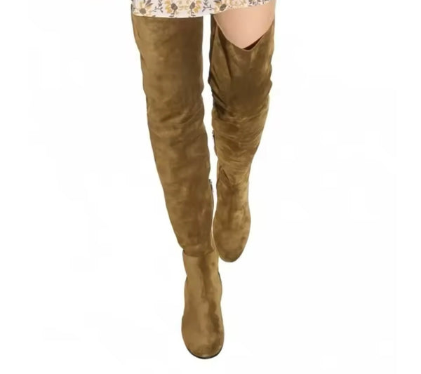 Women Fashion Color Suede Over The Knee Boots