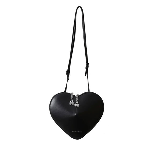 Women Fashion Faux Leather Heart Handbag Purse