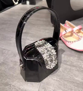 Women Color Rhinestone Fashion Handbag Purse