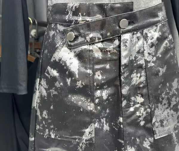 Women Sexy Fashion Color Patchwork Denim Skirt