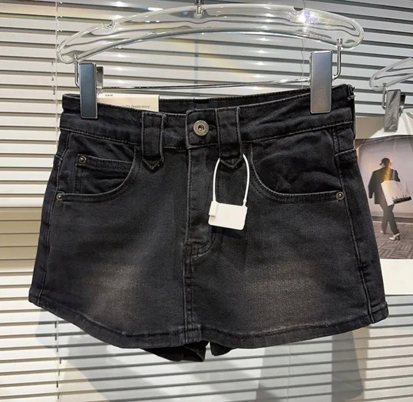 Women Fashion Denim Wrap Mini Shorts
