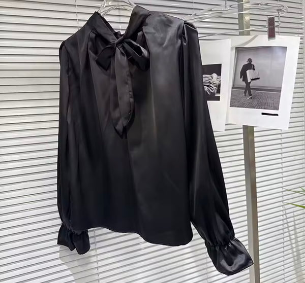 Women Sexy Satin Rhinestone Full Sleeve Two Piece Skirt Set