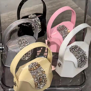 Women Color Rhinestone Fashion Handbag Purse