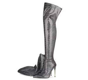 Women Fashion Color Over The Knee High Heel Boots