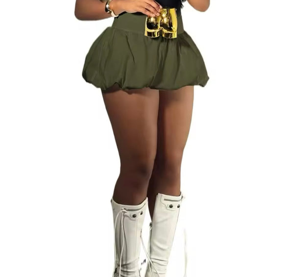 Women Letter Zip Up Short Sleeve  Sexy Two Piece Skirt Set