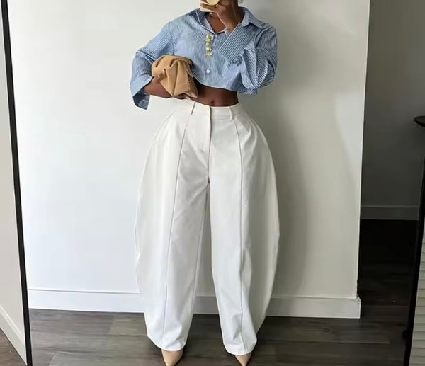 Women Fashion Color Loose Fit Pants