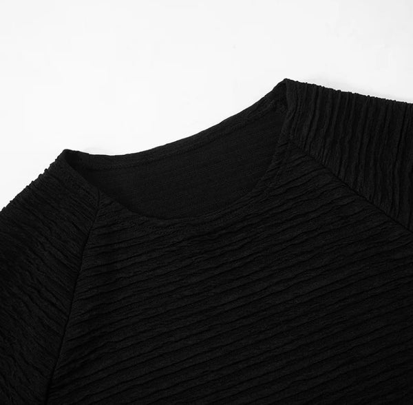 Women Black Sexy Full Sleeve Short Dress
