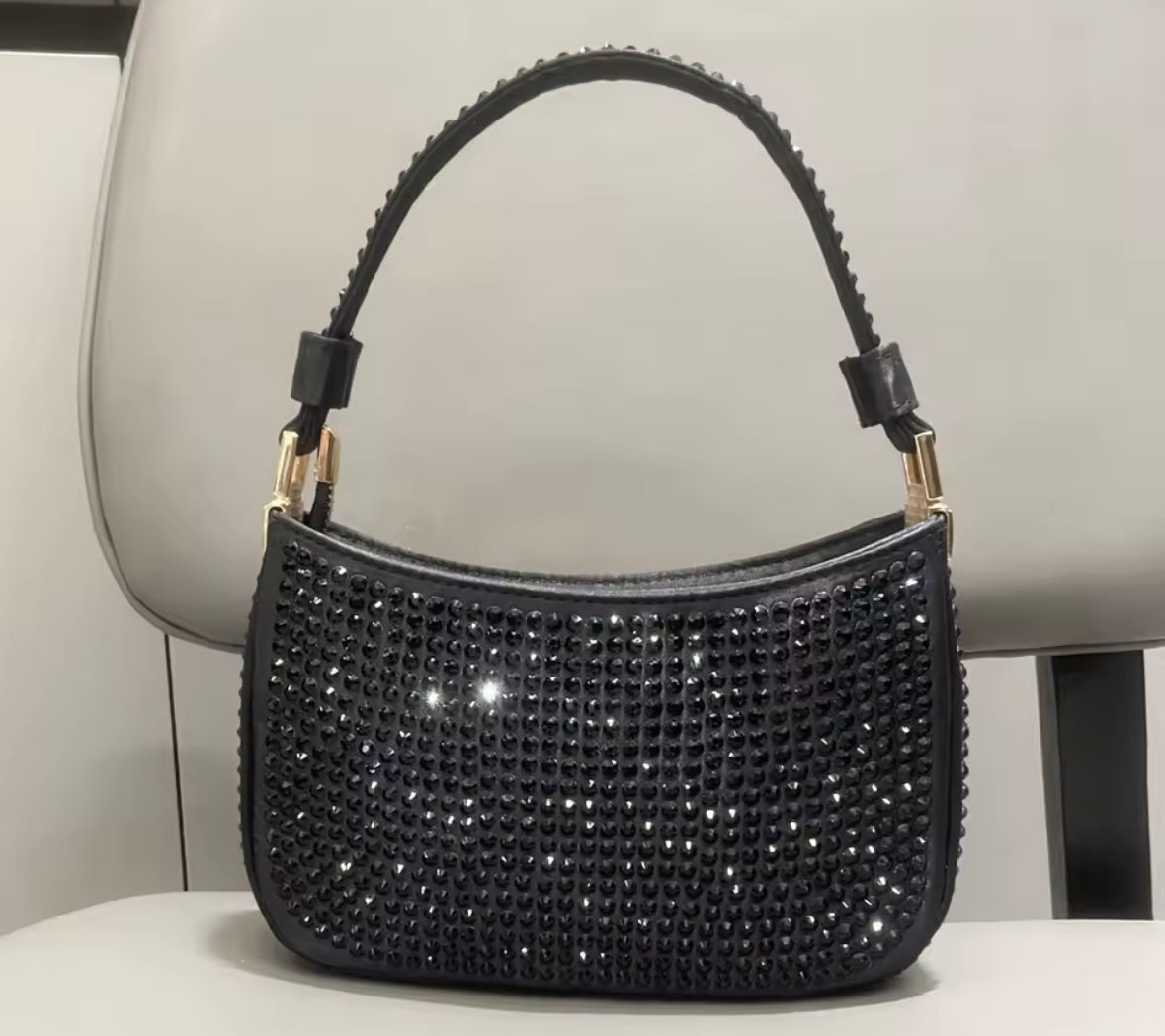 Women Color Fashion Rhinestone Handbag Purse