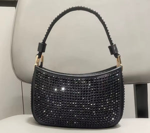 Women Color Fashion Rhinestone Handbag Purse