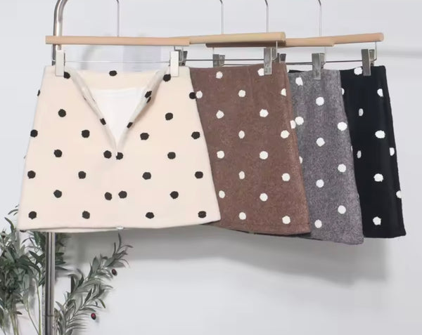 Women Fashion Polka Dot Short Skirt