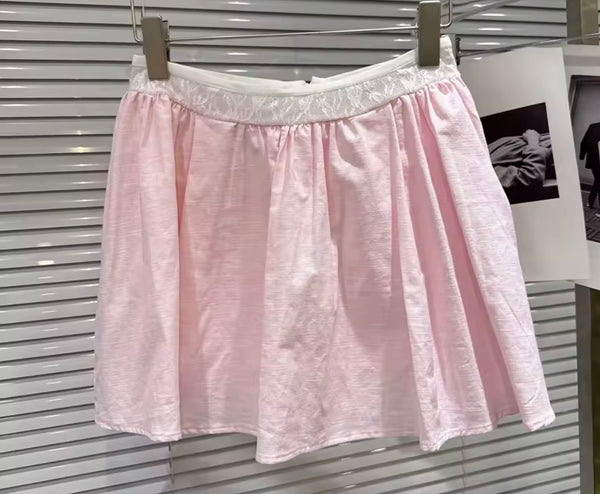 Women Collar Button Up Short Sleeve Sexy Two Piece Skirt Set