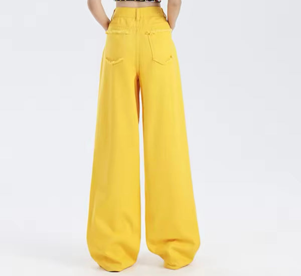 Women Fashion Color Denim Pants