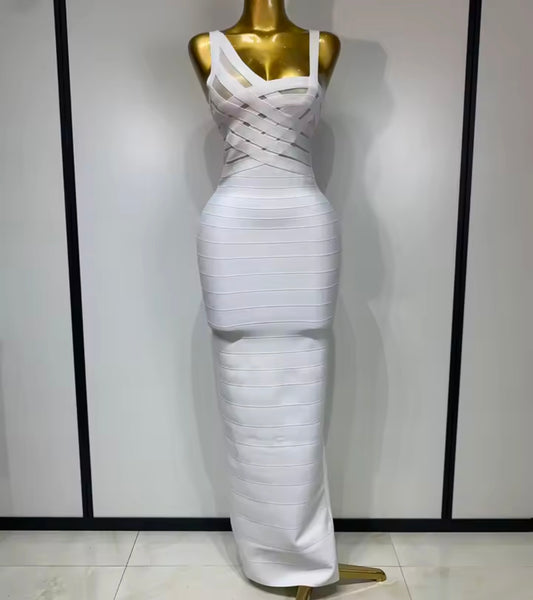 Women Sexy Sleeveless Bandage Maxi Dress